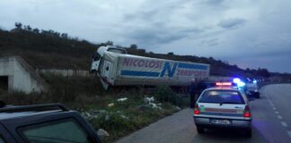 Incidente sulla SP231: tir fuoristrada, conducente andriese illeso