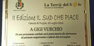 A Gigi Vurchio il premio “Il Sud che ci piace”