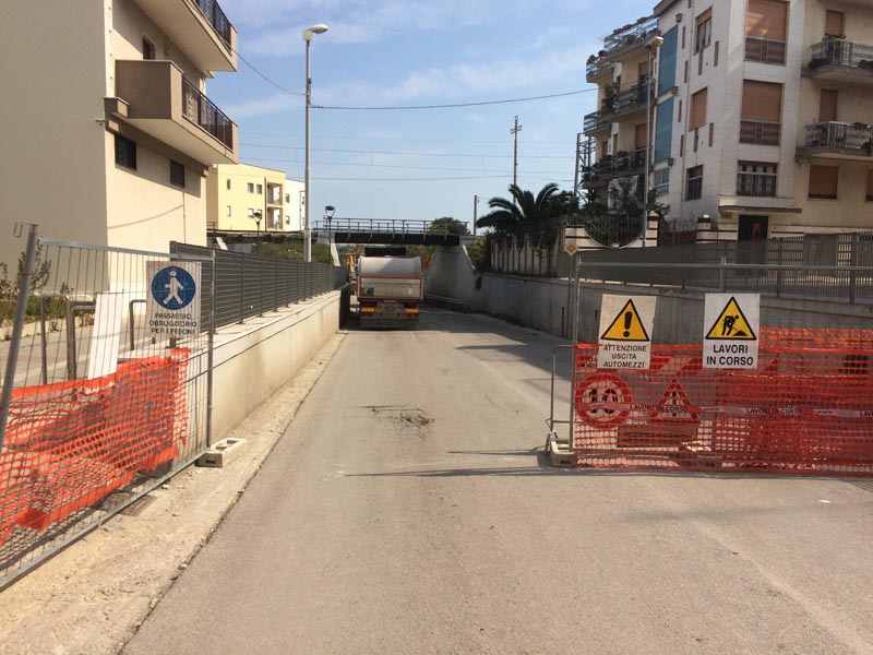 Lavori interramento ferroviario: disposta la chiusura al traffico veicolare e pedonale di via Bisceglie