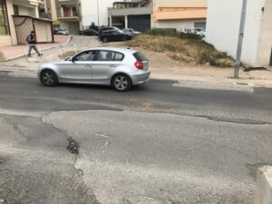 Asfalto ceduto via Bisceglie