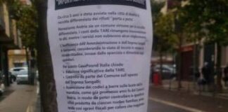 CasaPound Italia protesta contro la Tari: «Ad Andria importi alti e gestione rifiuti scadente»