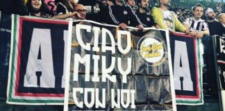 Juventus – Milan, lo striscione dei tifosi bianconeri dedicato a “Miki”