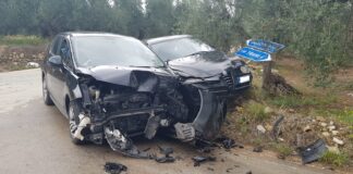 Incidente sulla SP189: scontro tra due auto e tre feriti