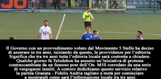 Questa sera il servizio di Granata – Fidelis Andria sarà al 50%