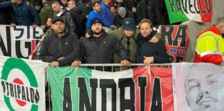 Irlanda del Nord-Italia, Andria presente sugli spalti
