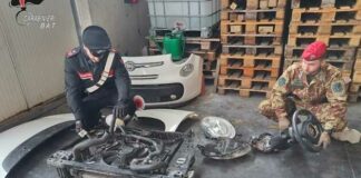 Scoperte parti d’auto rubate in un autoparco di Andria, una persona denunciata