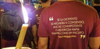 Strage di via d’Amelio, Gioventù Nazionale Andria alla fiaccolata di Palermo