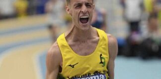 Francesco Fortunato, oro con record mondiale nei 5 chilometri di marcia agli Italiani indoor di Ancona