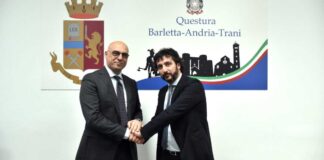 Il saluto del sindaco Bruno al Vicario del Questore nella BAT