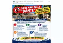 Dimensionamento scolastico, “Giù le mani dalla Dante”: sale la protesta del comprensivo “Rosmini-Alighieri”